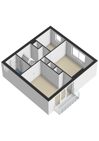 Plattegrond - Klimopstraat 11, 6413 SE Heerlen - Klimopstraat 11 Heerlen - Verdieping 3D.jpg